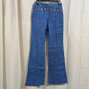 Derek Lam Women's Blue Denim Pants Sailor Style Size 2 Flare